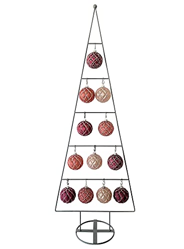 MARC® Weihnachtsbaum Christbaum Trident - mit Glaskugeln violett-pink-rosa, 114cm