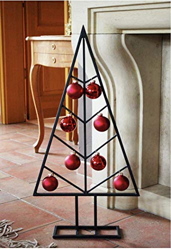 AmaCasa Metall Weihnachtsbaum Tannenbaum in Schwarz - 80cm - Stylischer Design Deko Baum...