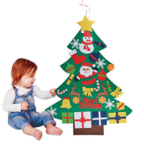 Dekorativer Weihnachtsbaum aus Filz für Kinder