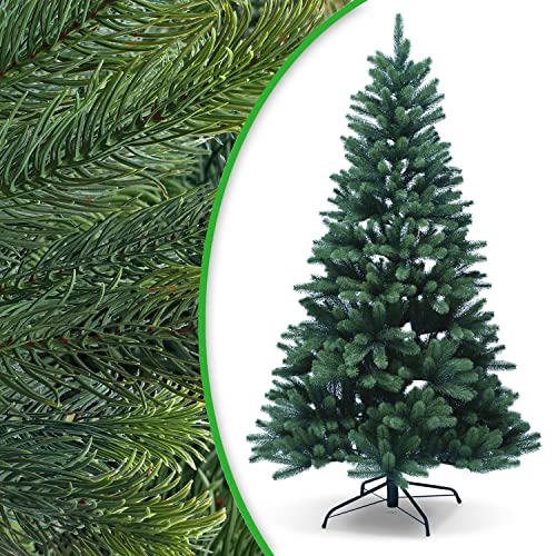 DILUMA Weihnachtsbaum Künstlich 180cm - Spritzguss Tannenbaum Wie Echt, Metall Standfuß,...