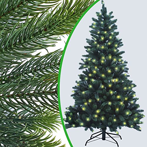 DILUMA Weihnachtsbaum Künstlich 180cm mit LED Beleuchtung - Premium Christbaum aus 100%...